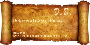 Dobrovolszky Dénes névjegykártya