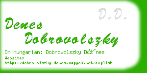 denes dobrovolszky business card